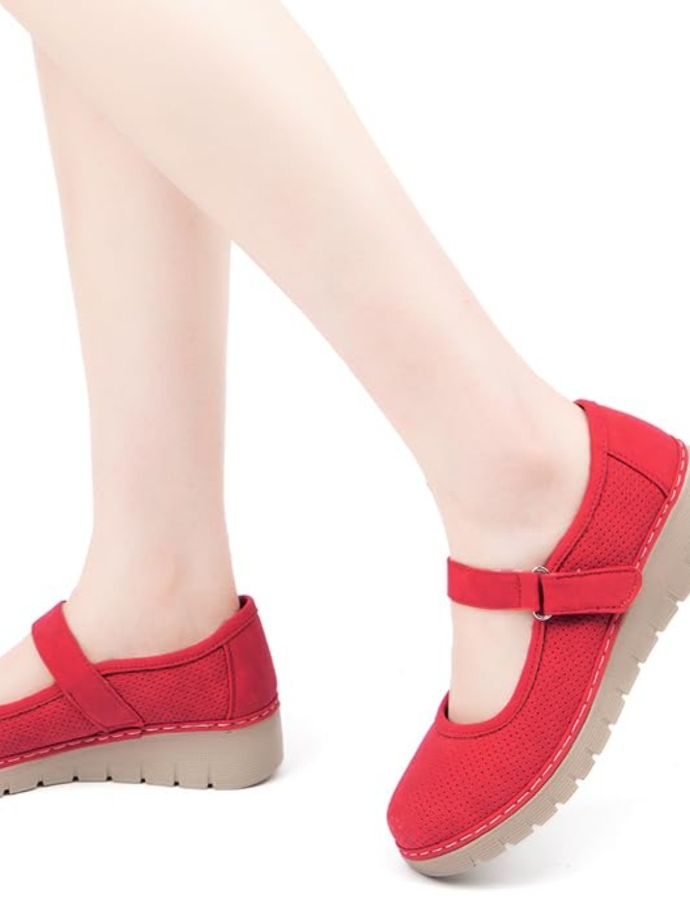 VJH Women’s Red Mary Jane Comfort Shoes Size 9.